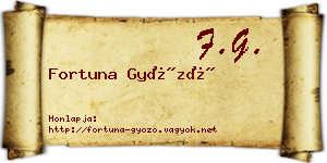 Fortuna Győző névjegykártya